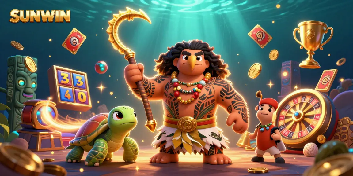 SUNWIN offers thrilling slot games highlighted by a dynamic cartoon scene featuring a demigod hawk and casino elements.