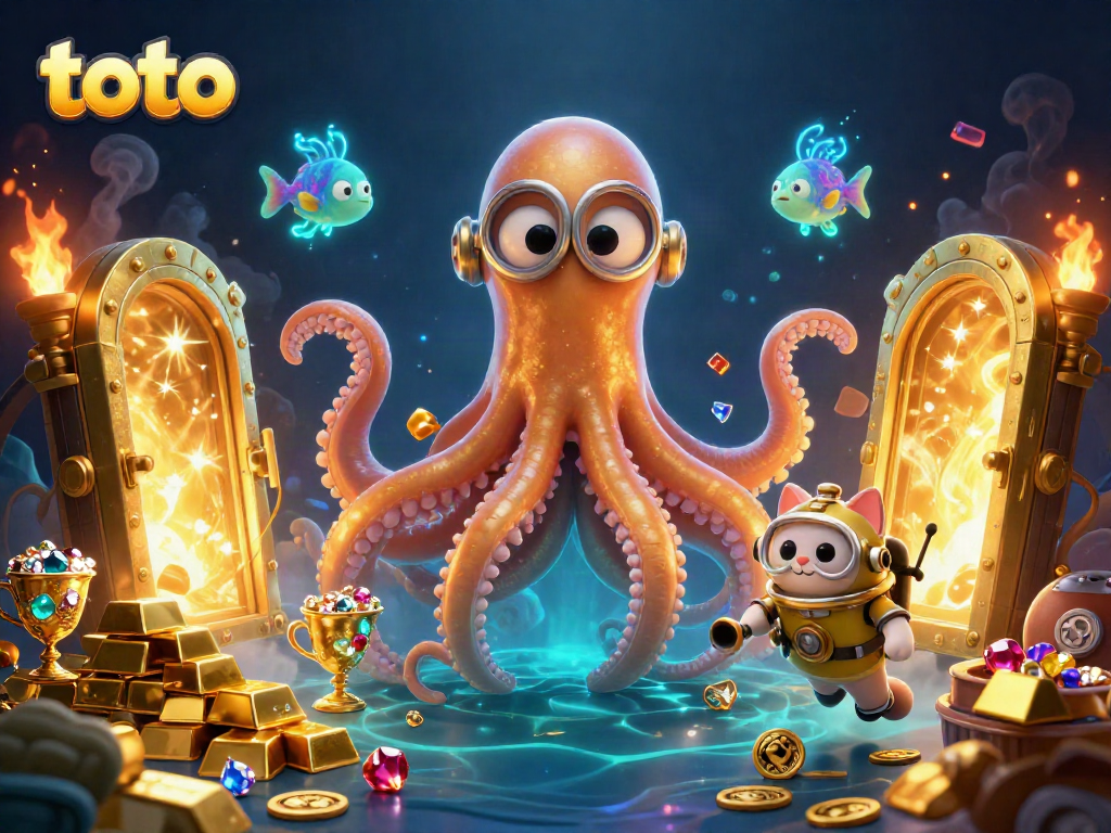 Engage with exciting toto casino games featuring a kraken, diver, and treasures in play!