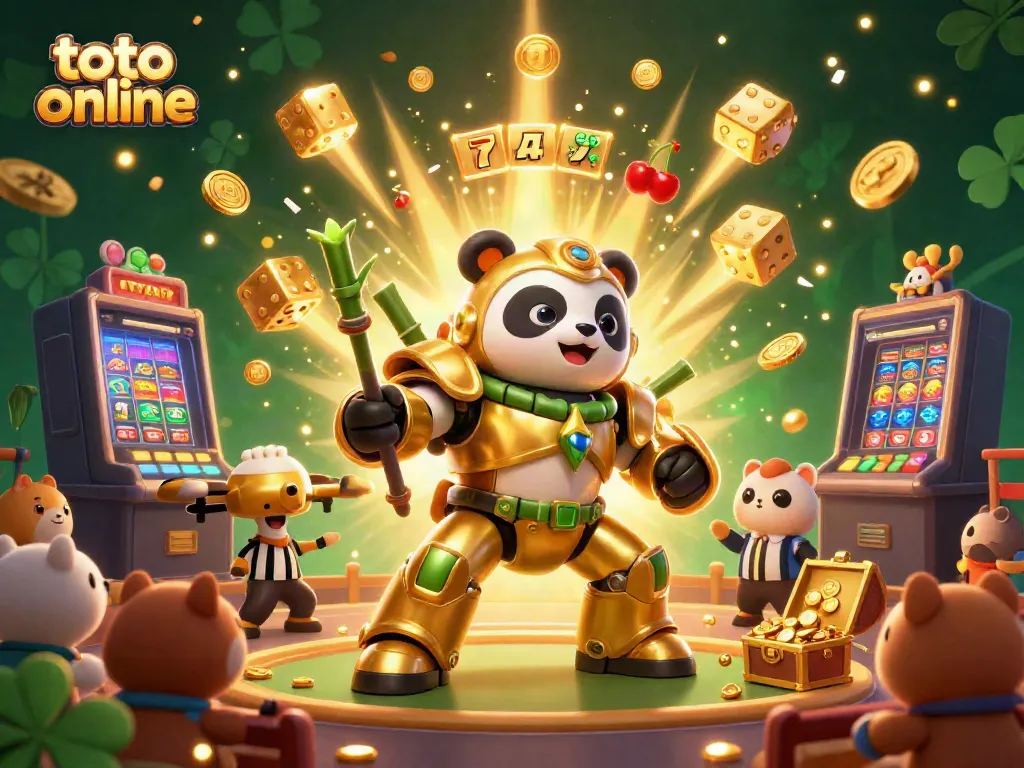 Engage in exciting toto online gaming with vibrant 3D cartoon characters amid a dynamic casino atmosphere.