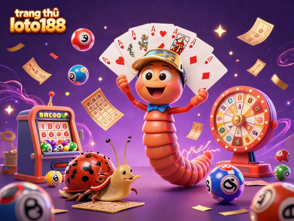 Engage with the excitement of trang chủ loto188 through a dynamic casino scene featuring a millipede dealer and high-rollers.